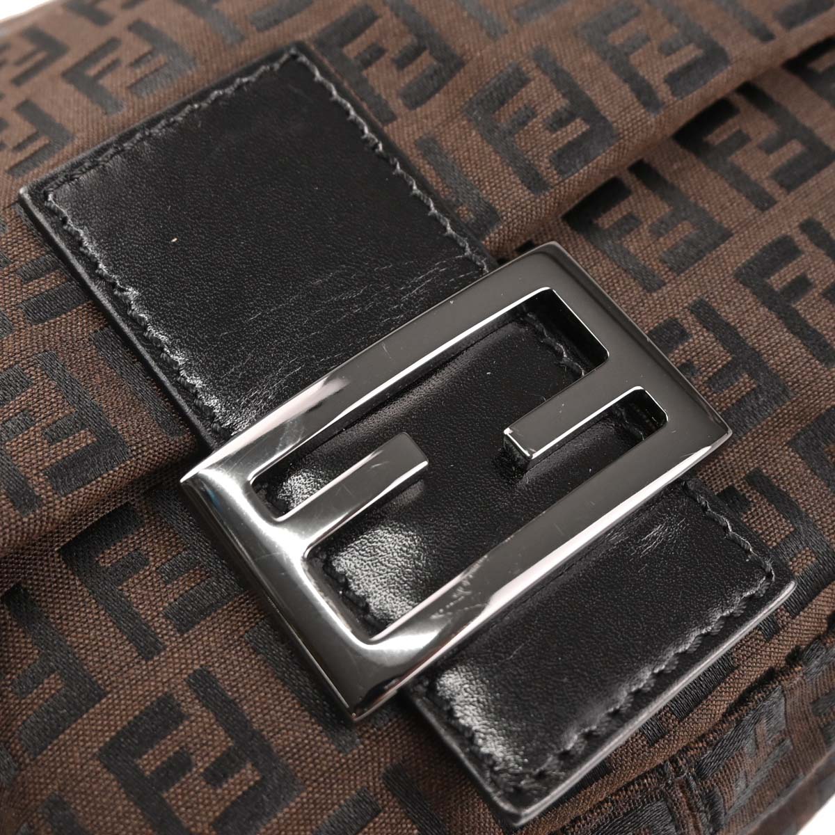 Fendi Brown Zucchino Mamma Baguette Handbag