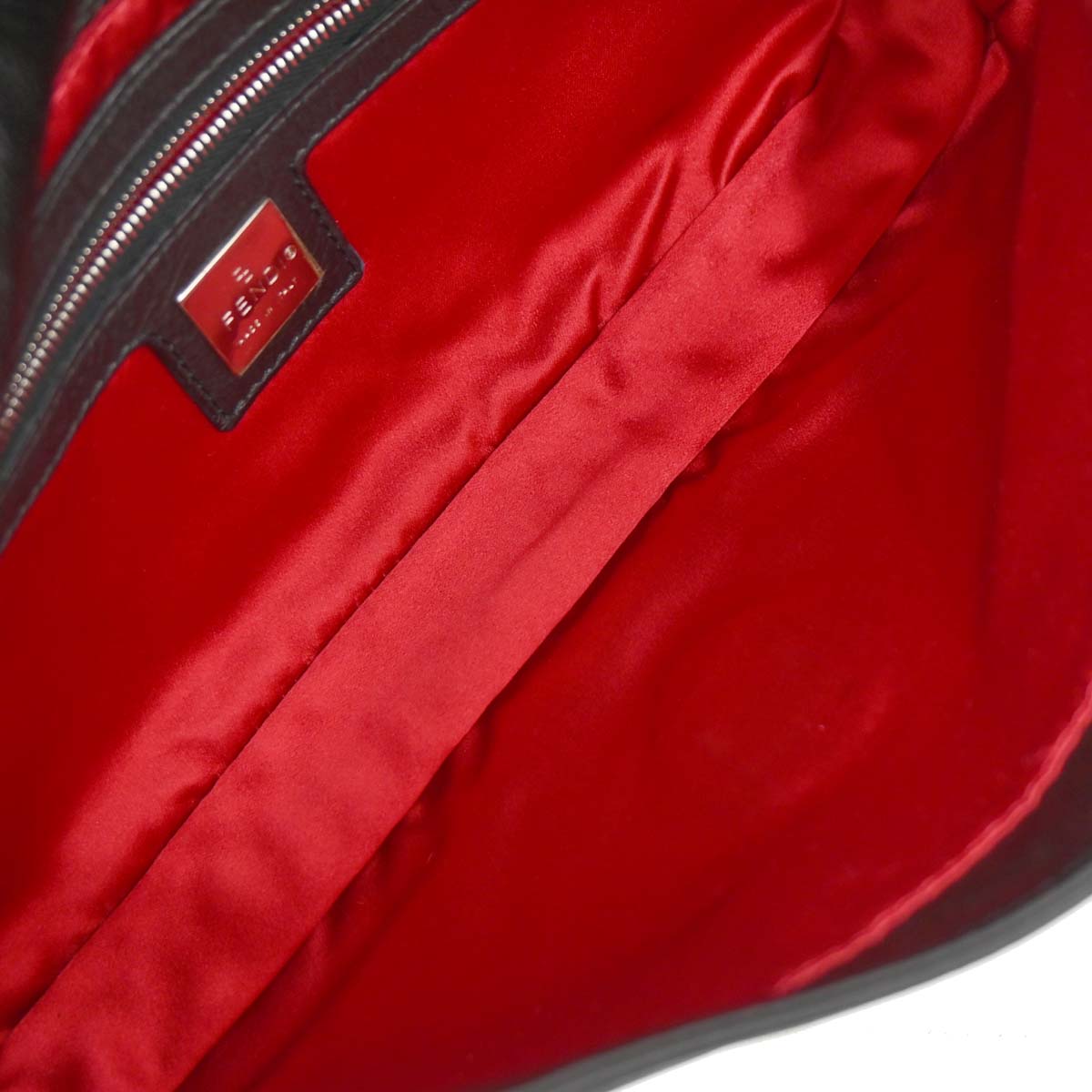 Fendi Black Leather Baguette Handbag