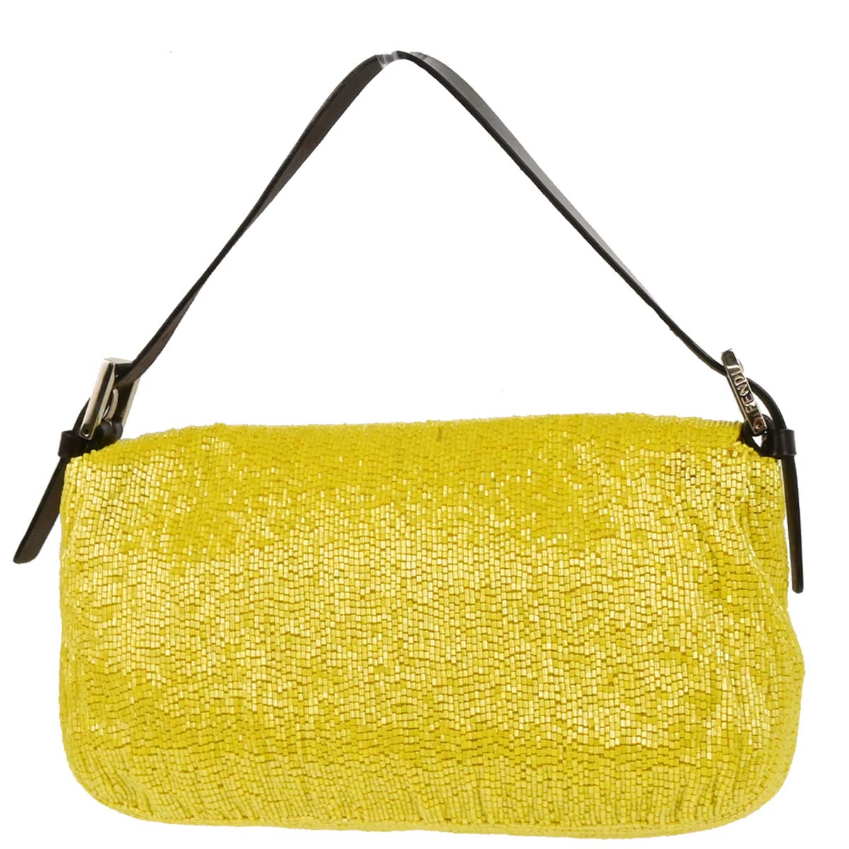 Fendi Yellow Beads Baguette Handbag