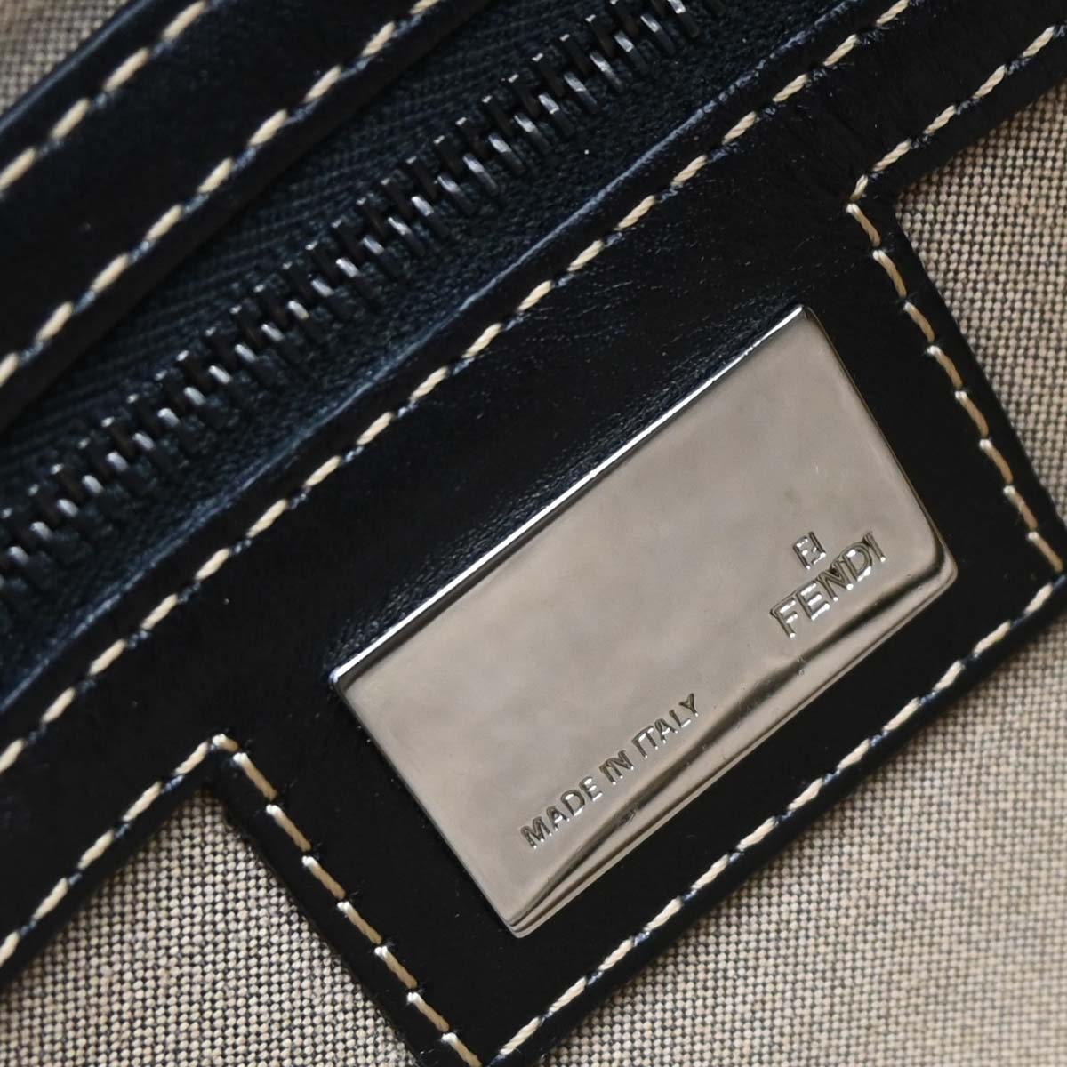 Fendi * Beige Python Baguette Handbag