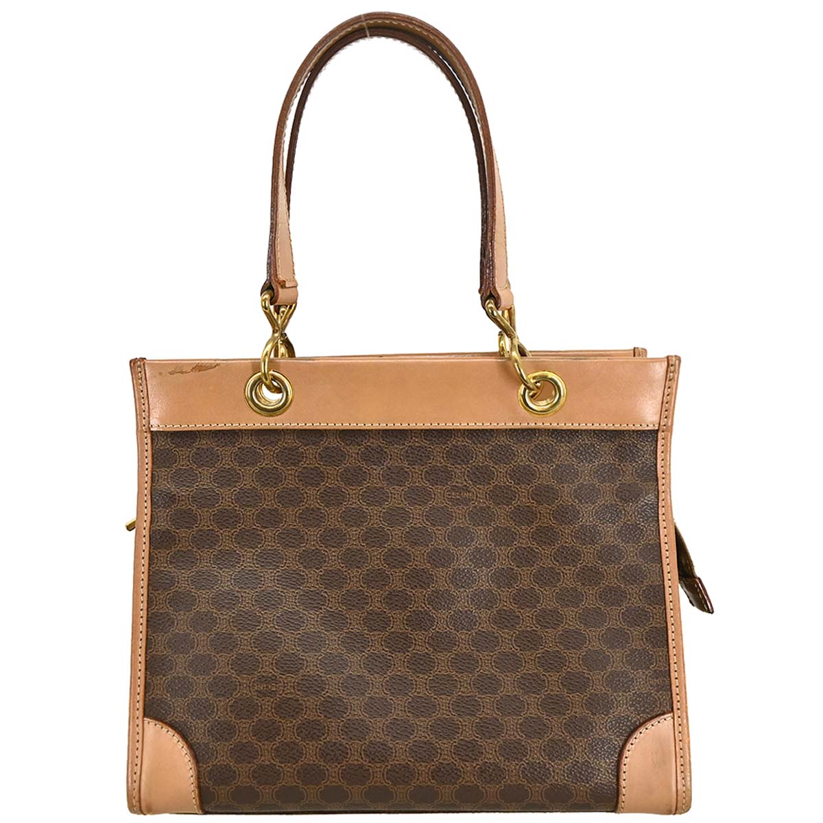 Celine Brown PVC Macadam Handbag