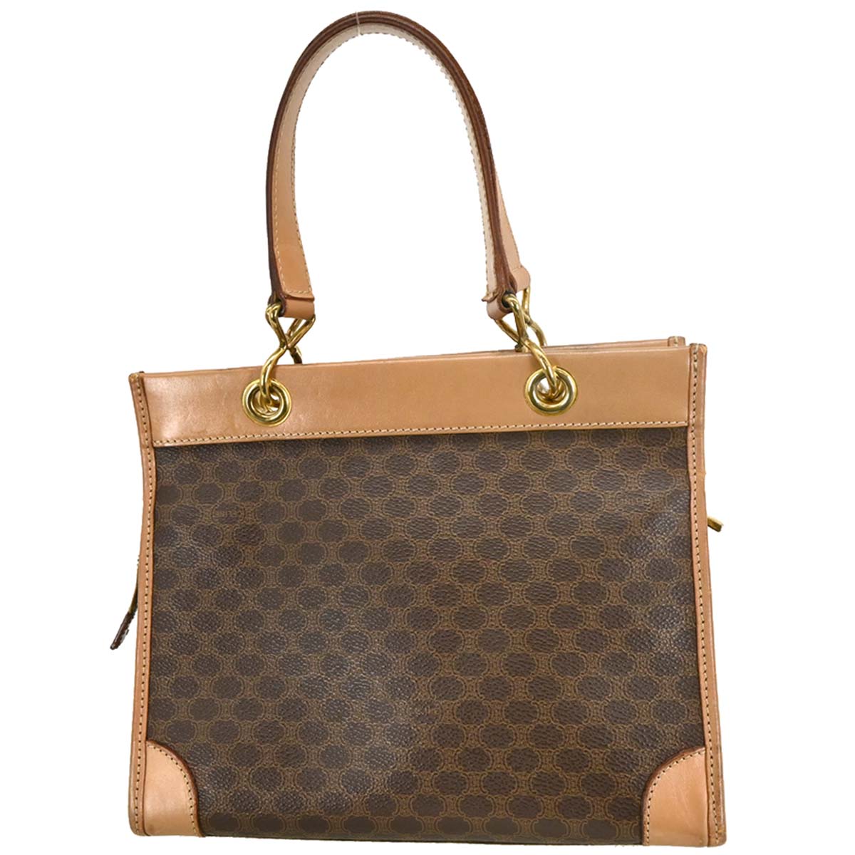Celine Brown PVC Macadam Handbag