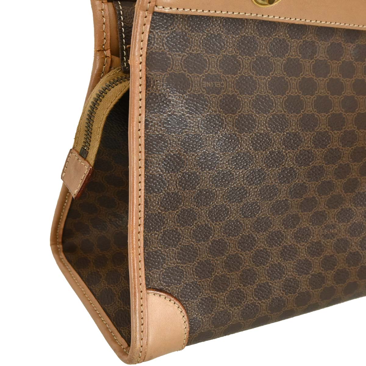 Celine Brown PVC Macadam Handbag