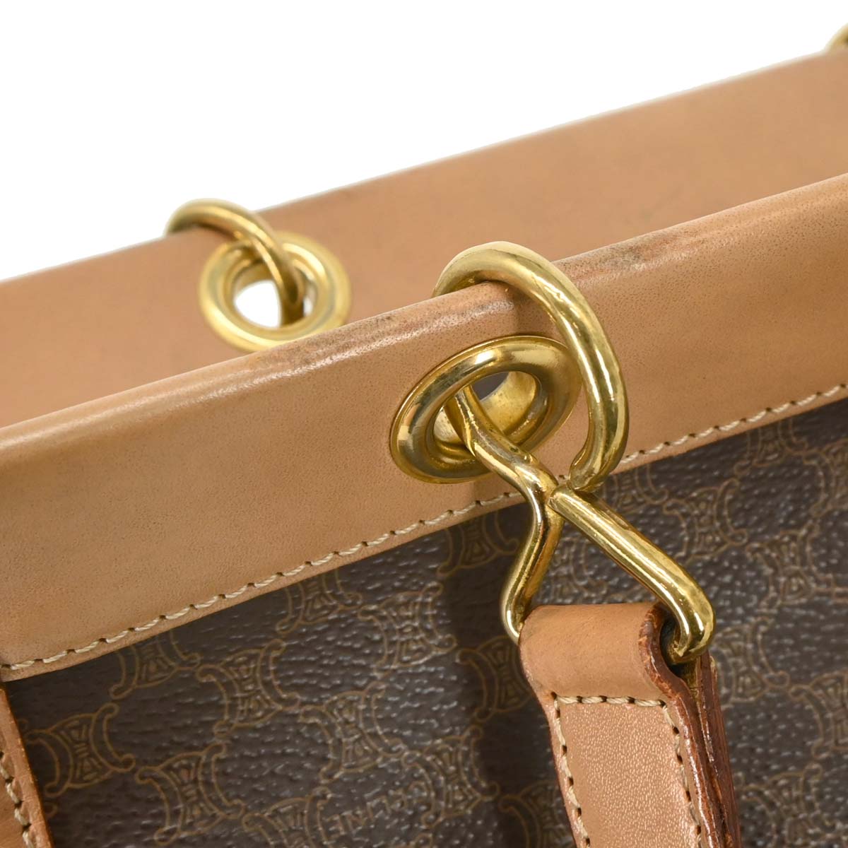 Celine Brown PVC Macadam Handbag