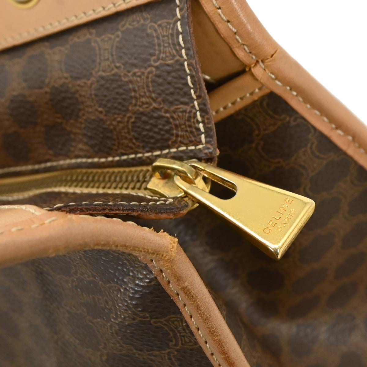 Celine Brown PVC Macadam Handbag