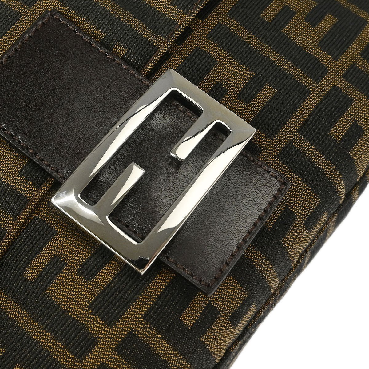 Fendi Brown Zucca Mamma Baguette Handbag