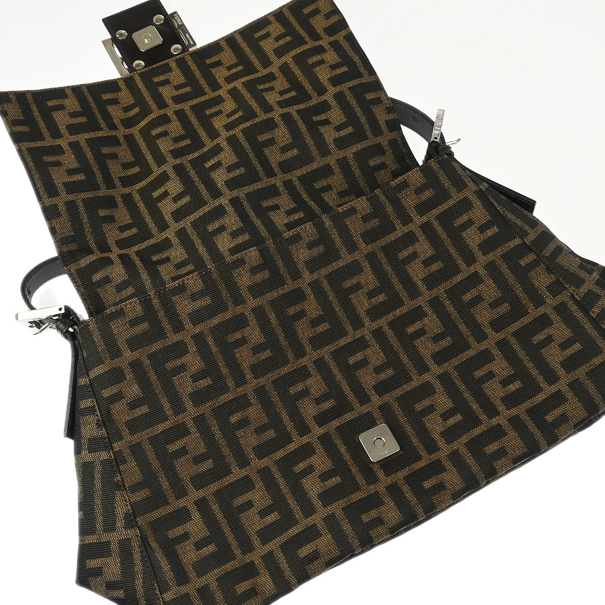 Fendi Brown Zucca Mamma Baguette Handbag