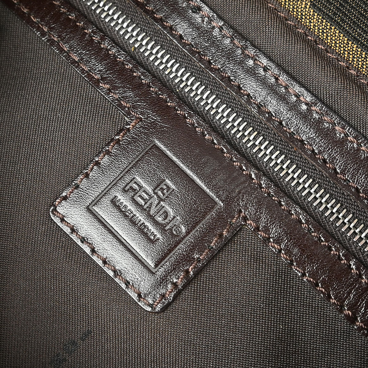 Fendi Brown Zucca Mamma Baguette Handbag