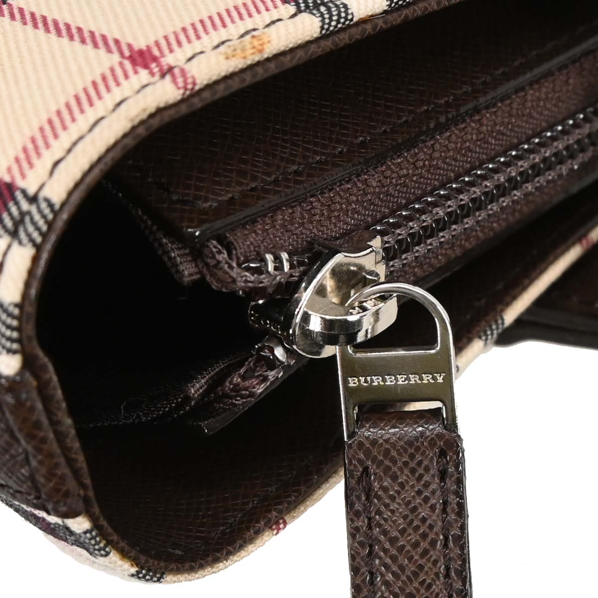 Burberry Beige Canvas Burberry Check Tote Handbag