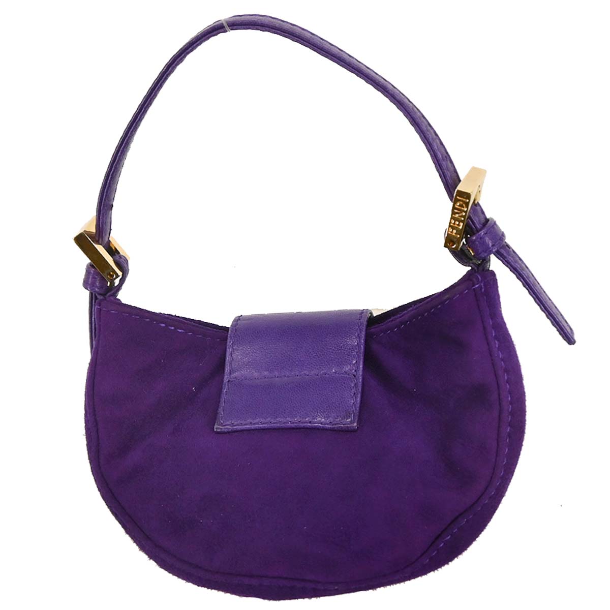Fendi Purple Suede Mini Handbag