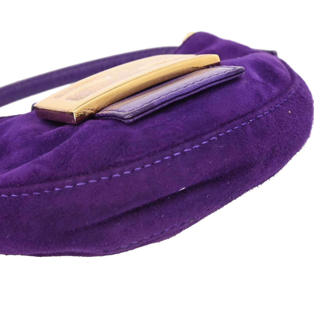 Fendi Purple Suede Mini Handbag