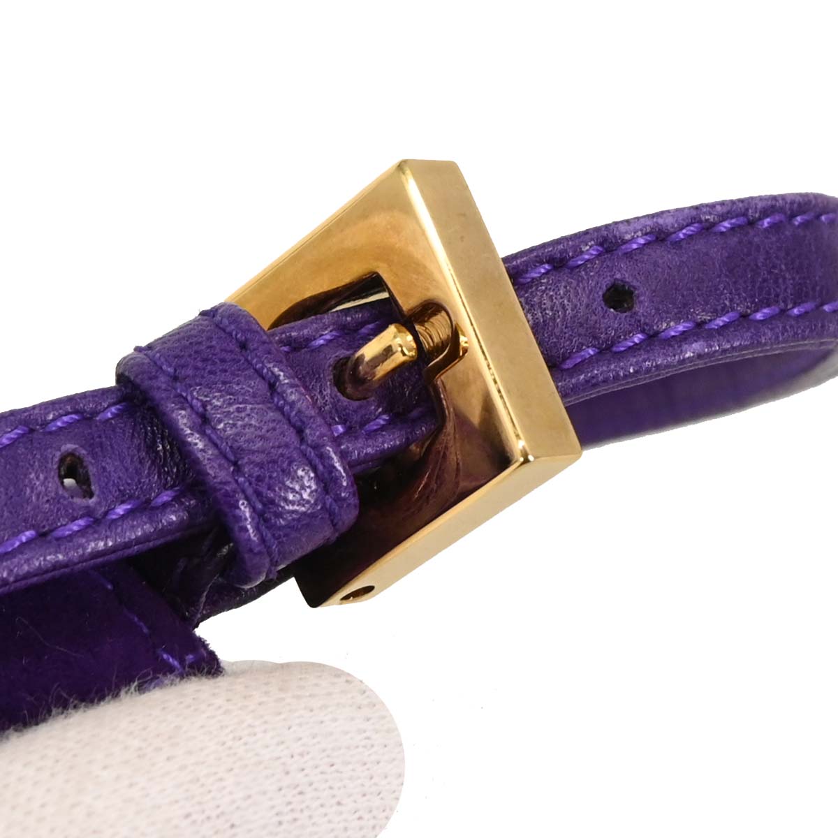 Fendi Purple Suede Mini Handbag