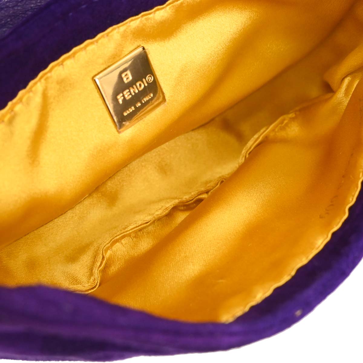 Fendi Purple Suede Mini Handbag