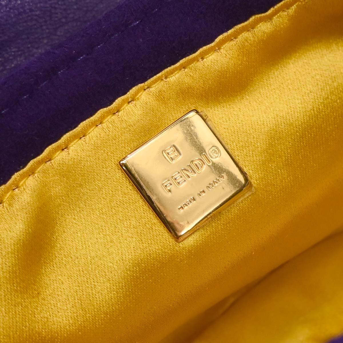 Fendi Purple Suede Mini Handbag