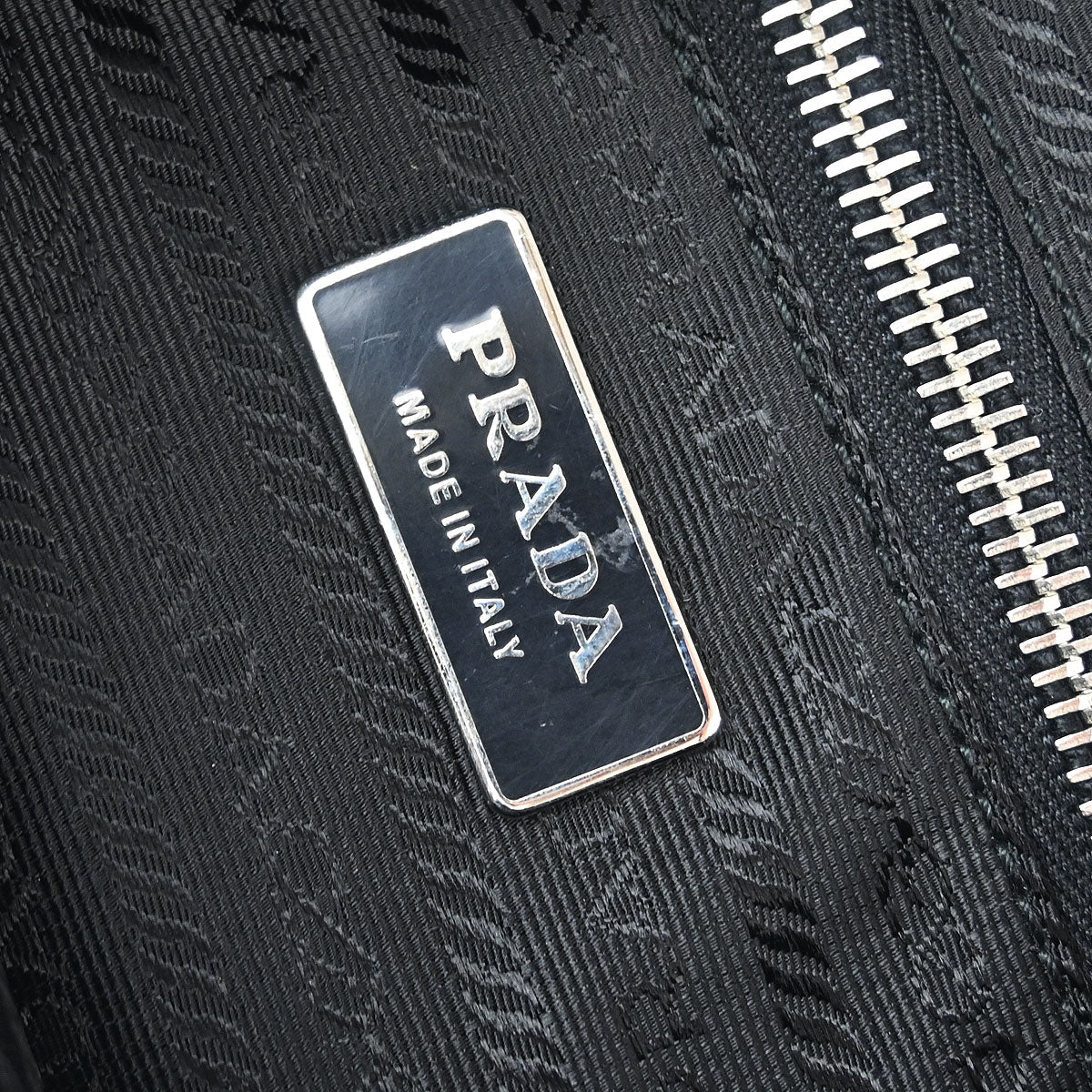 Prada Black Nylon Leather Handbag