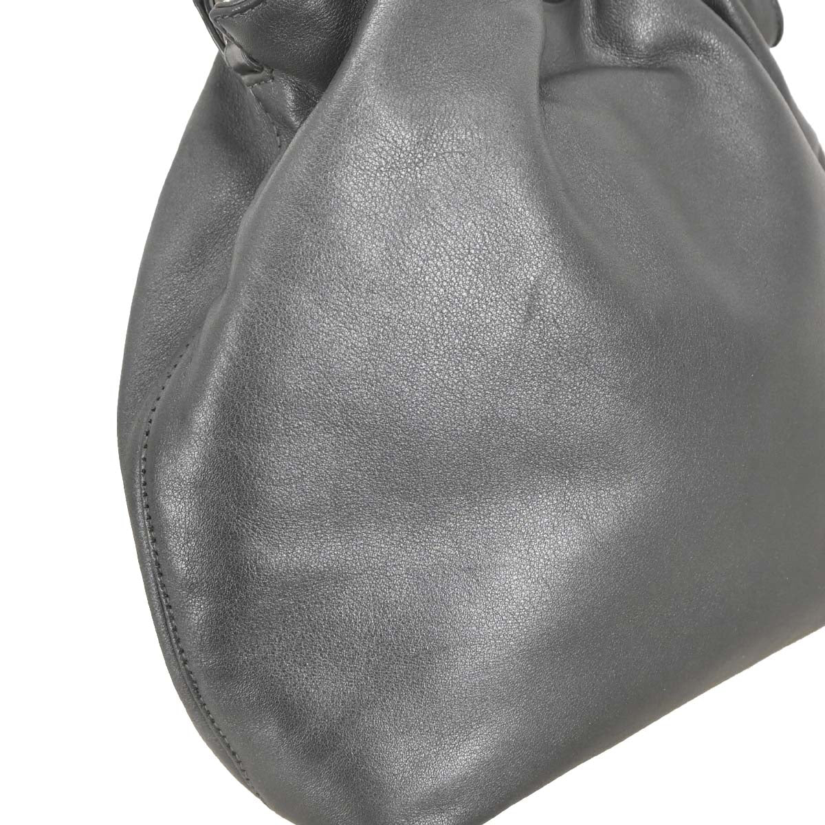 Christian Dior 1999 Metallic Gray Leather Malice Handbag