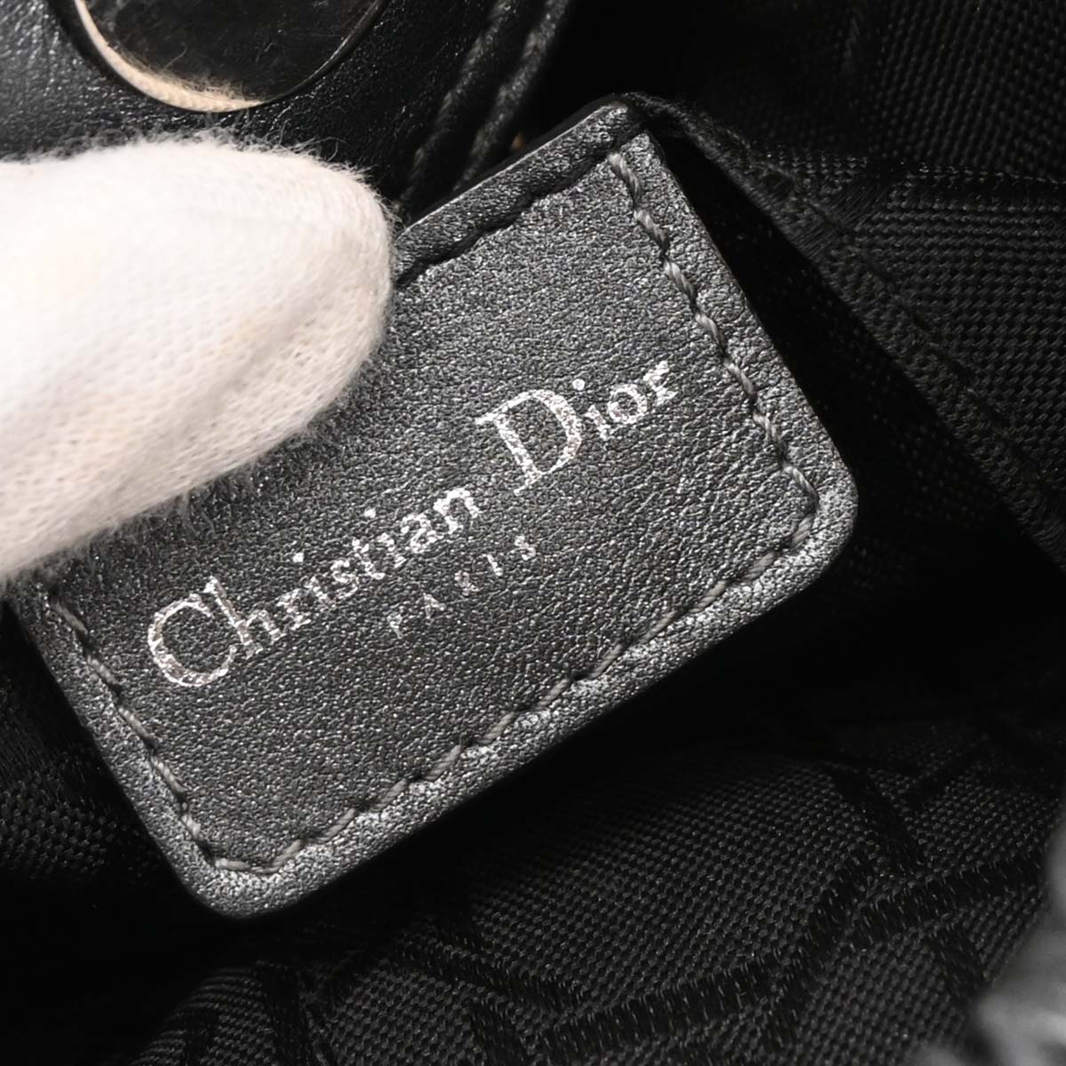 Christian Dior 1999 Metallic Gray Leather Malice Handbag