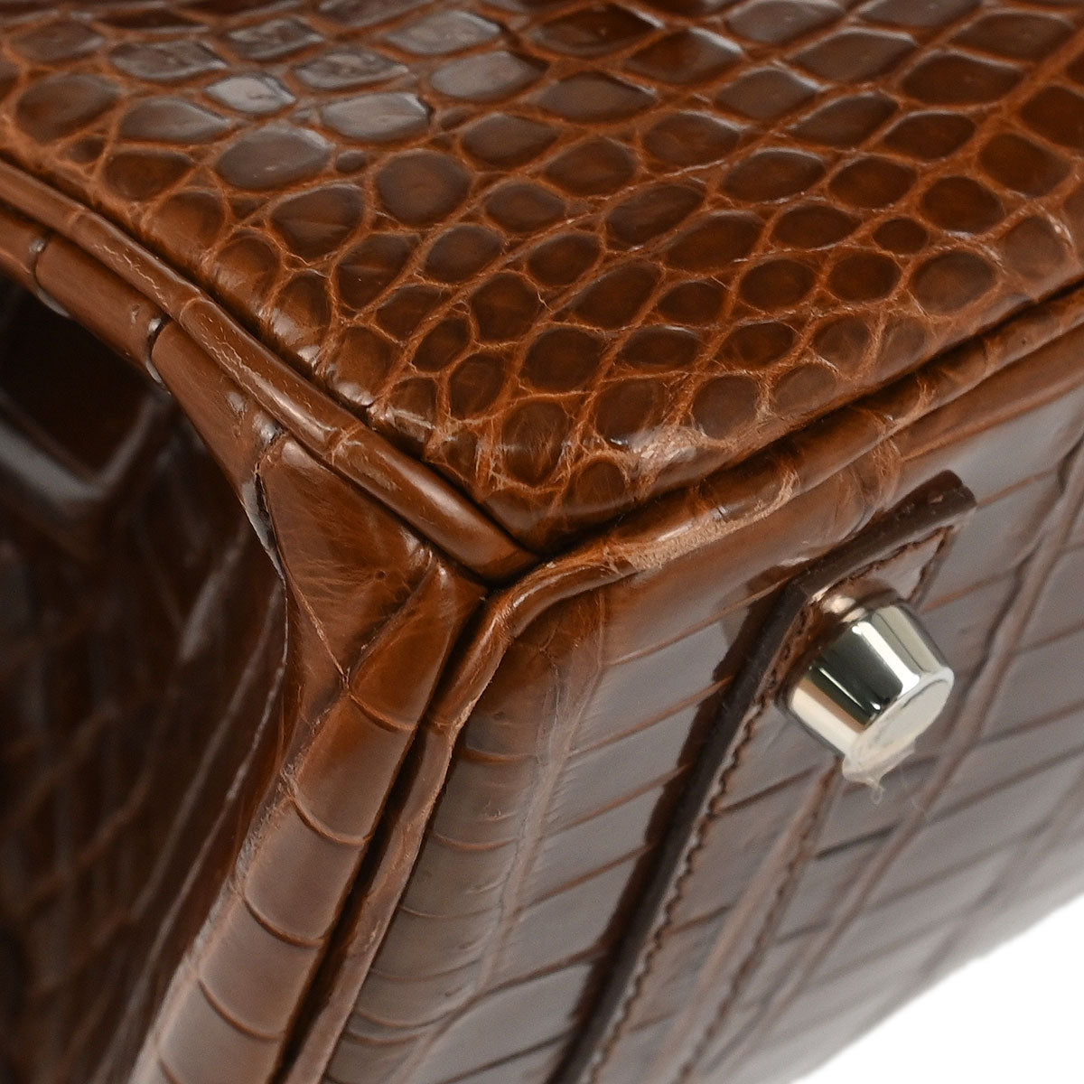 Hermes * 2009 Miel Porosus Birkin 30 Handbag
