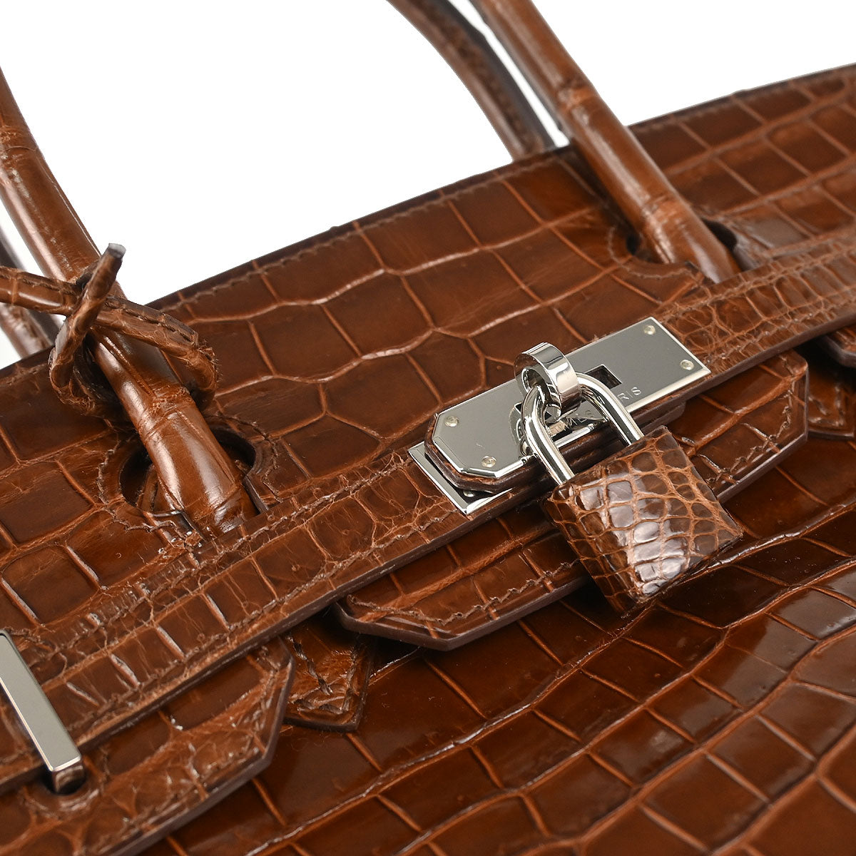 Hermes * 2009 Miel Porosus Birkin 30 Handbag