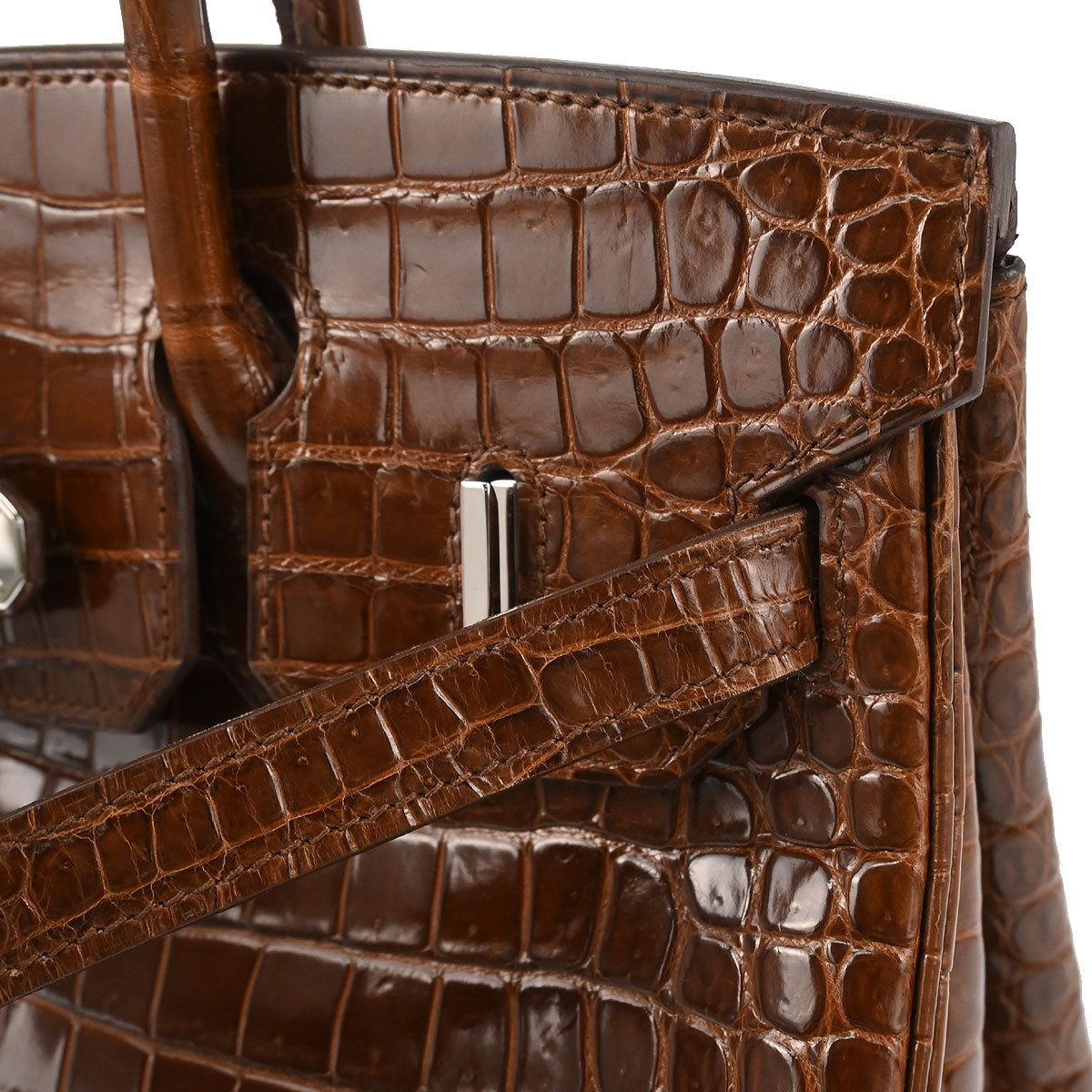 Hermes * 2009 Miel Porosus Birkin 30 Handbag