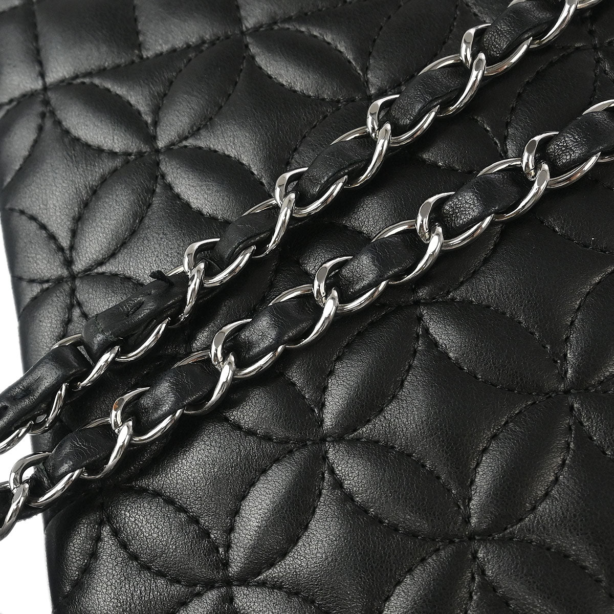 Chanel 2005-2006 Black Lambskin Lady Graphic Flap Bag