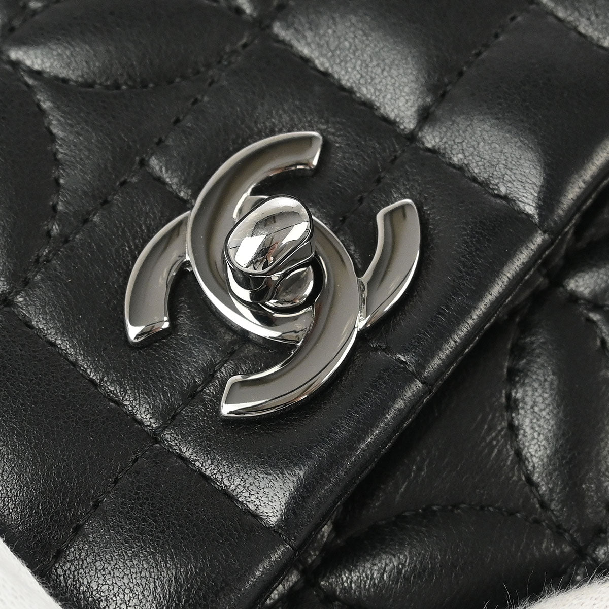 Chanel 2005-2006 Black Lambskin Lady Graphic Flap Bag