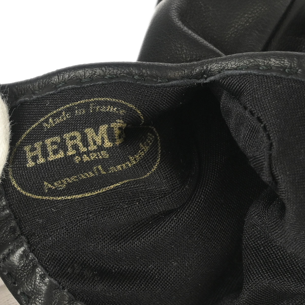 Hermes Black Leather Gloves Small Goods #6 1/2