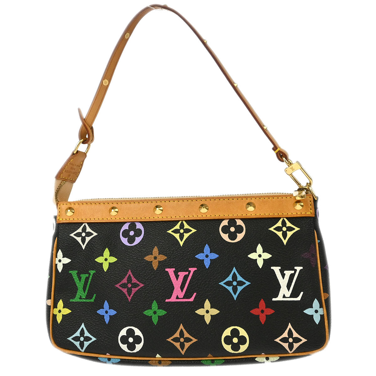Louis Vuitton 2003 Black Multicolor Pochette Accessoires M92648