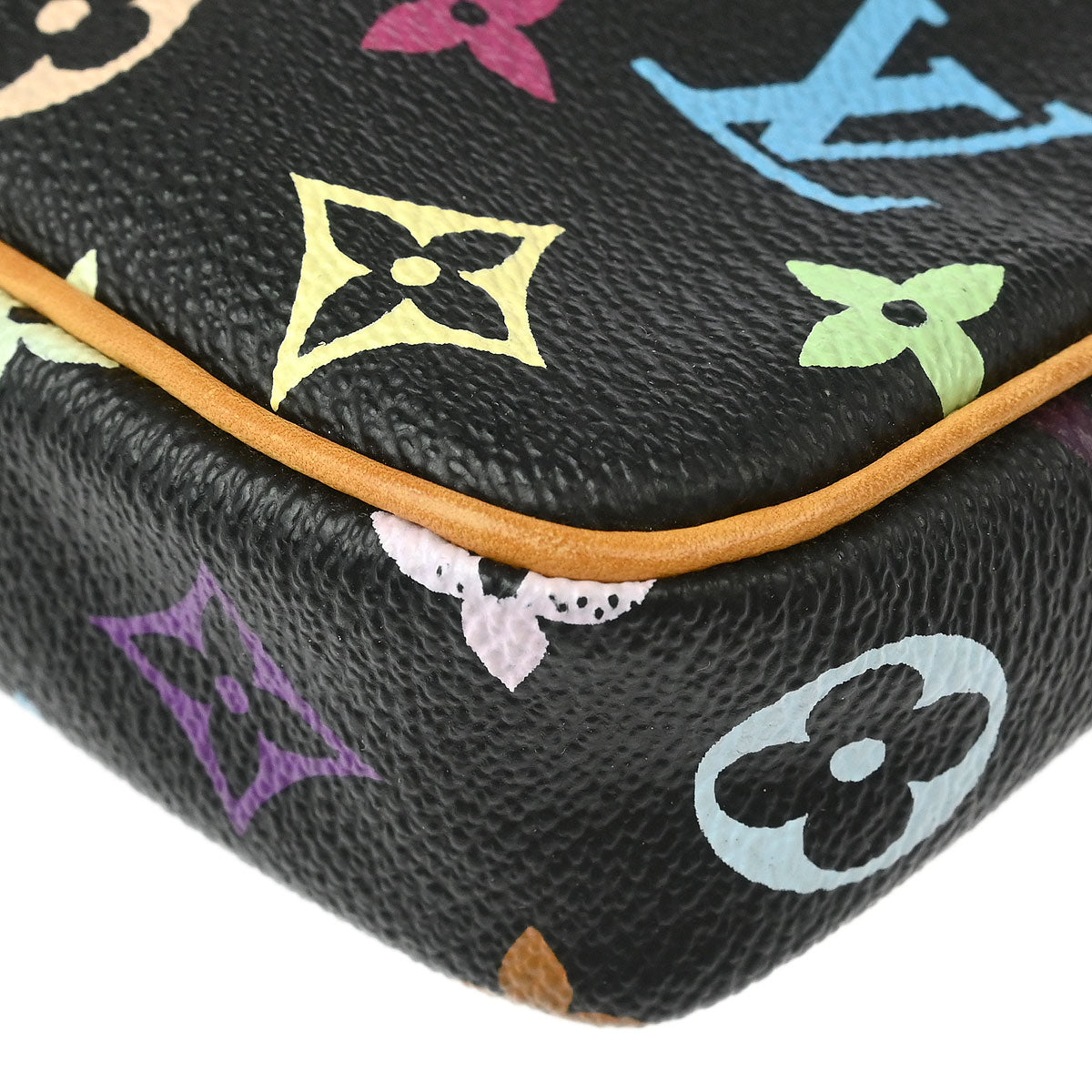 Louis Vuitton 2003 Black Multicolor Pochette Accessoires M92648