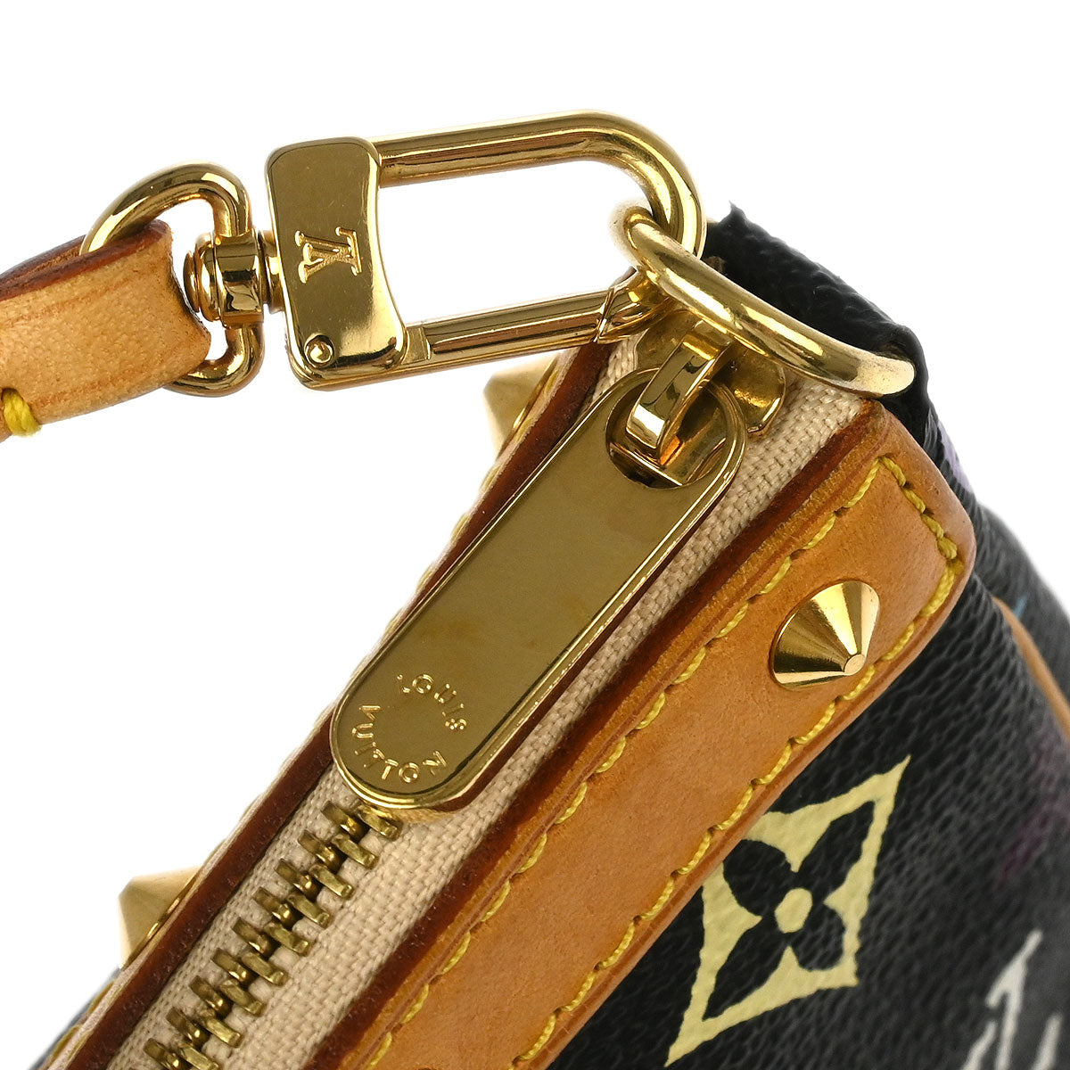 Louis Vuitton 2003 Black Multicolor Pochette Accessoires M92648