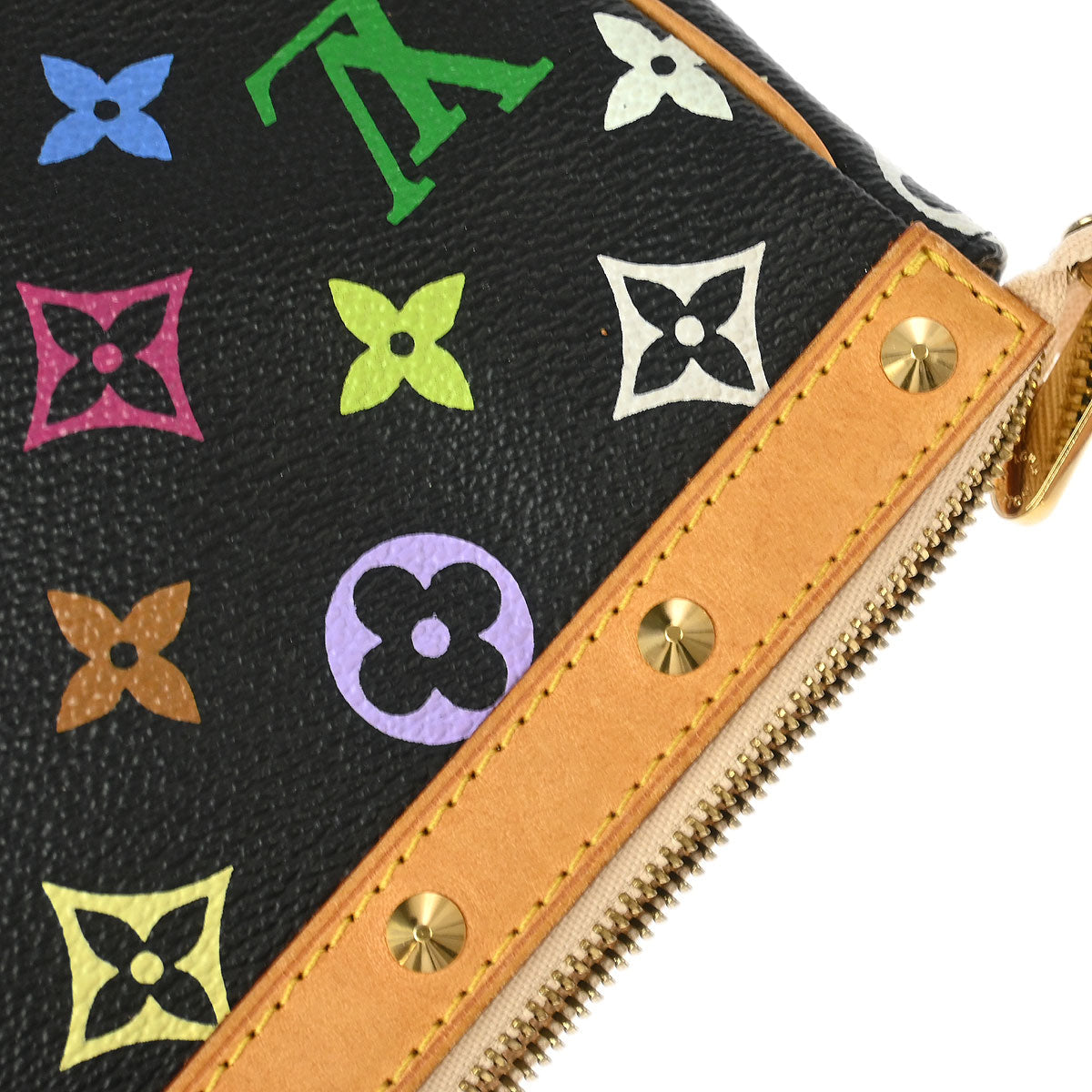 Louis Vuitton 2003 Black Multicolor Pochette Accessoires M92648