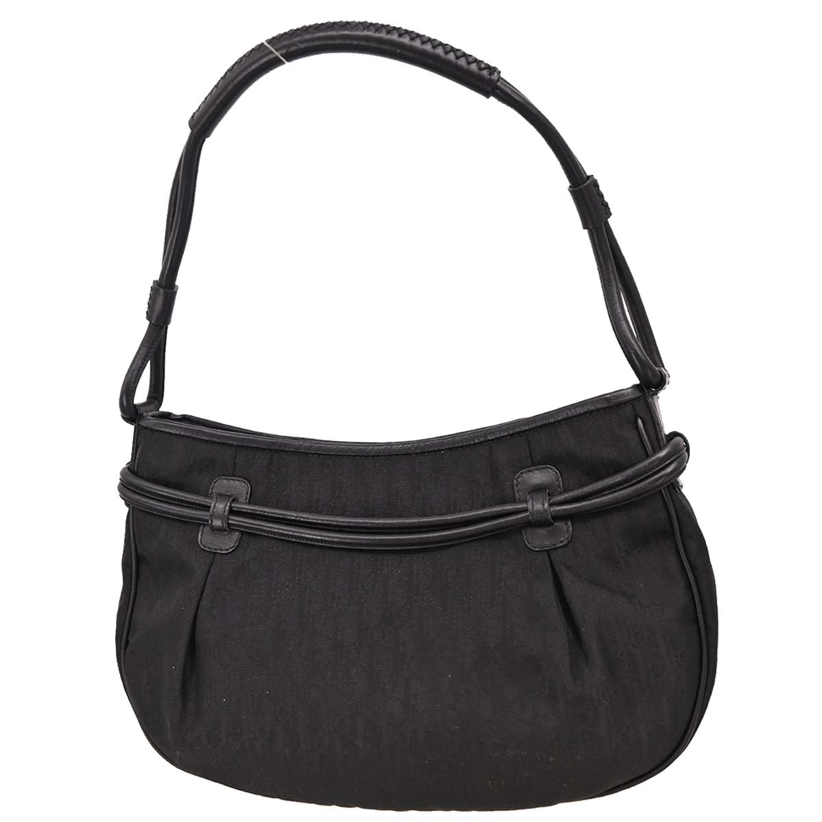 Christian Dior 2007 Black Canvas Trotter Handbag