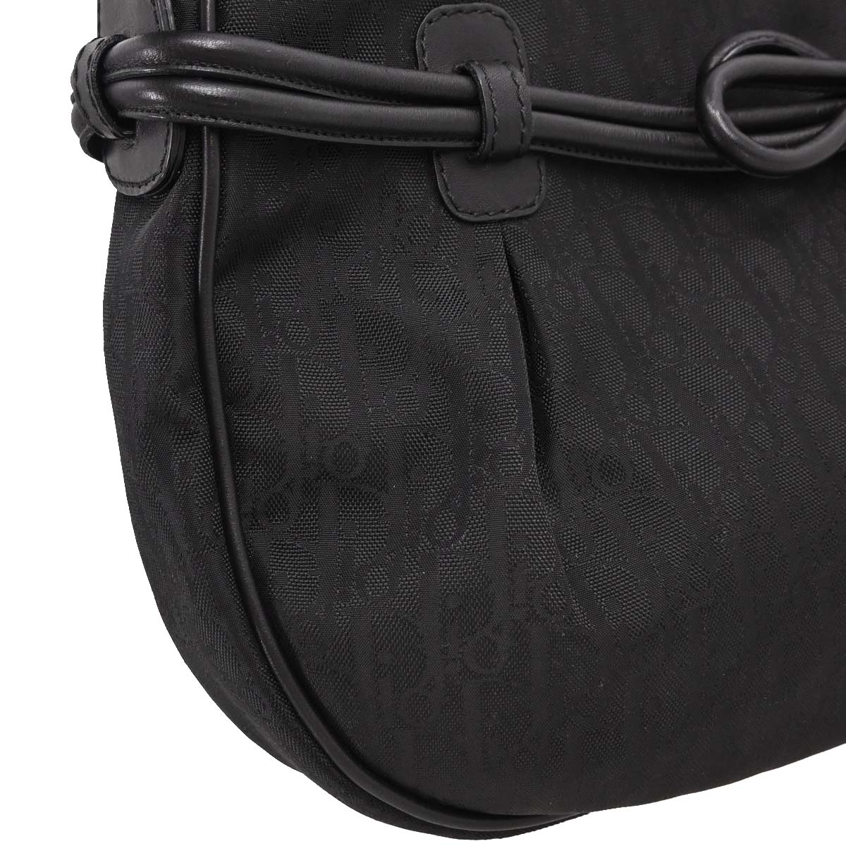 Christian Dior 2007 Black Canvas Trotter Handbag