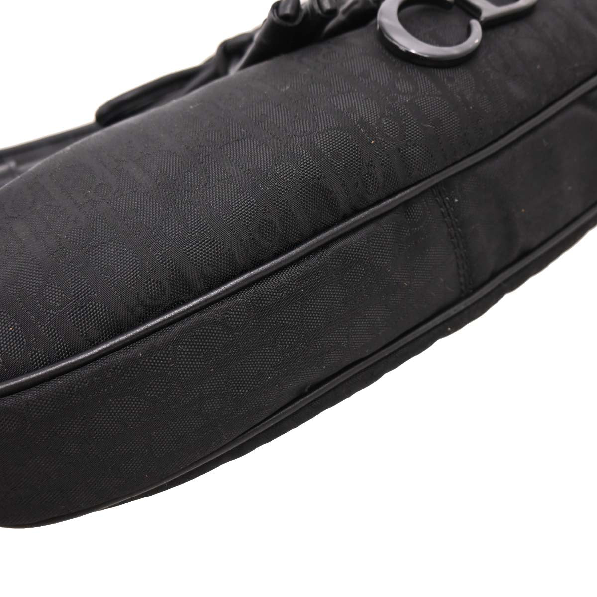 Christian Dior 2007 Black Canvas Trotter Handbag