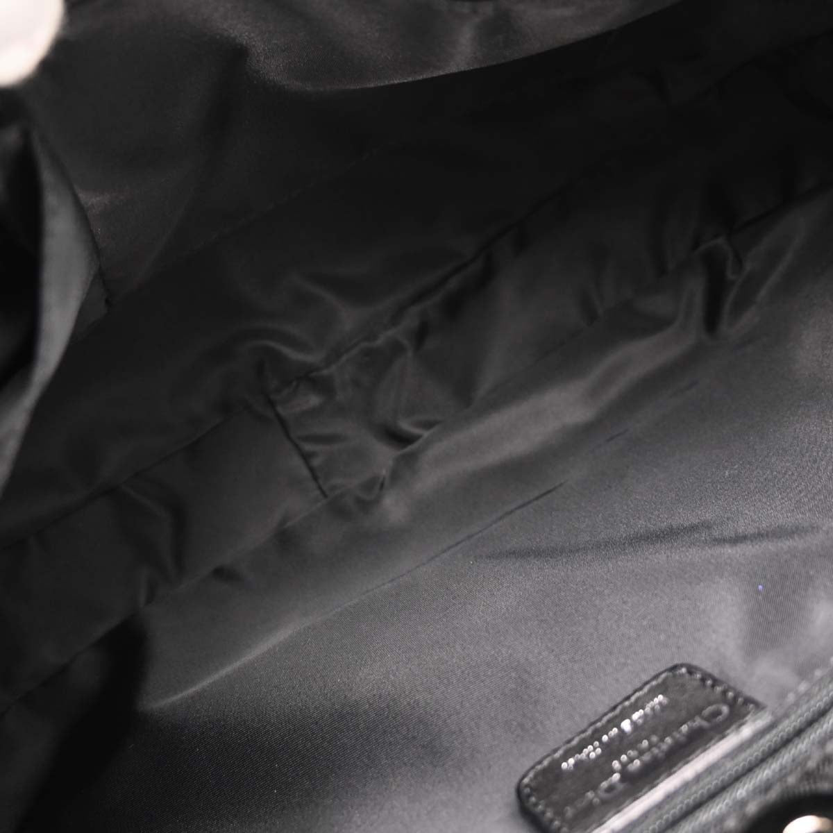Christian Dior 2007 Black Canvas Trotter Handbag