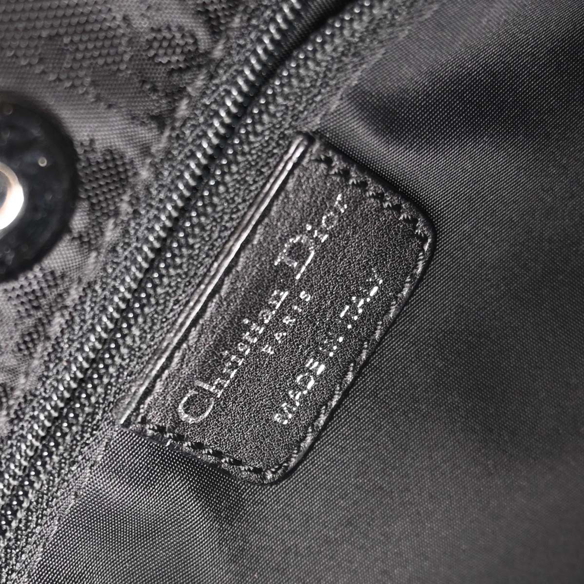 Christian Dior 2007 Black Canvas Trotter Handbag