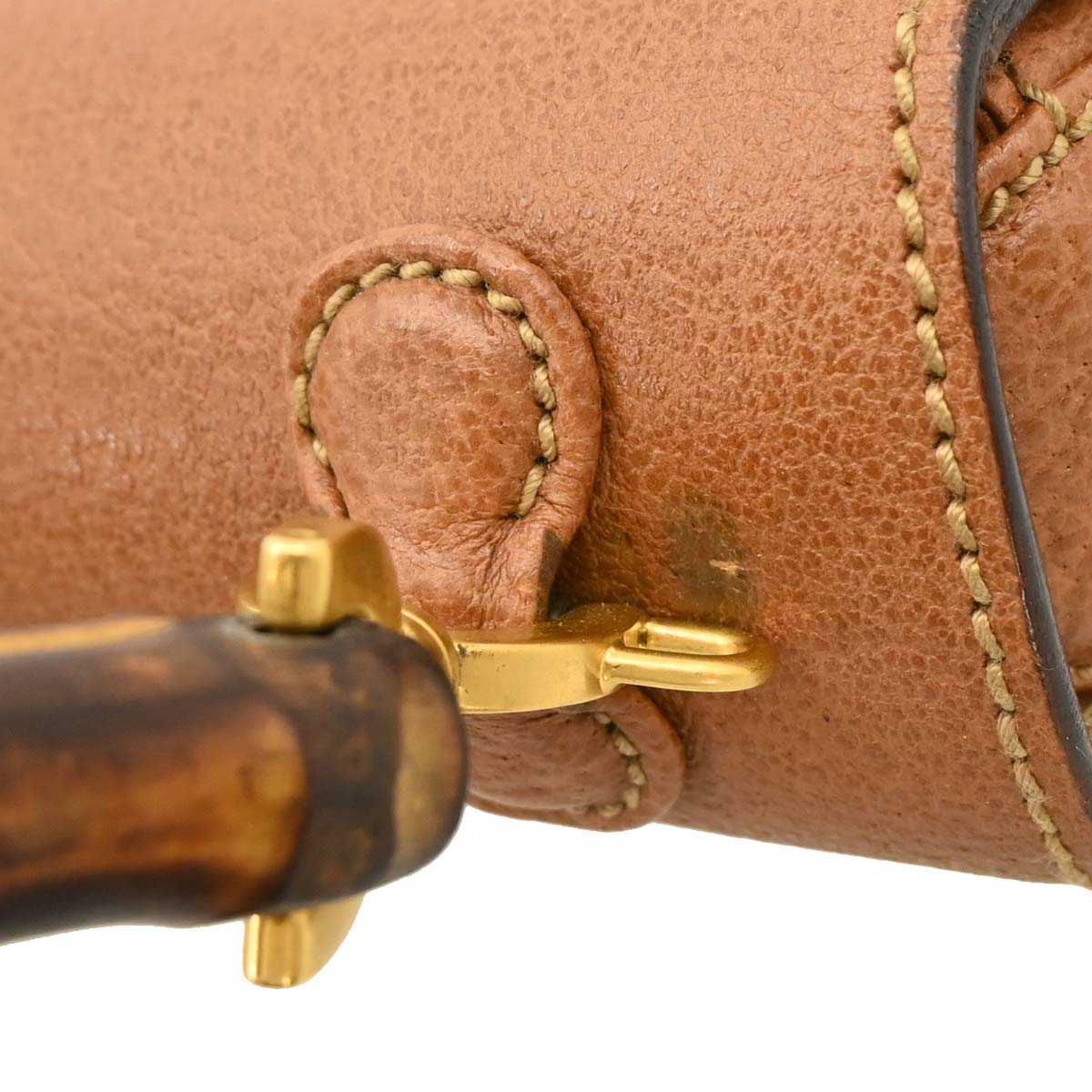 Gucci Brown Bamboo Handbag
