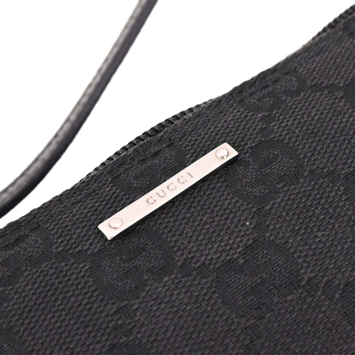 Gucci Black Canvas GG Handbag