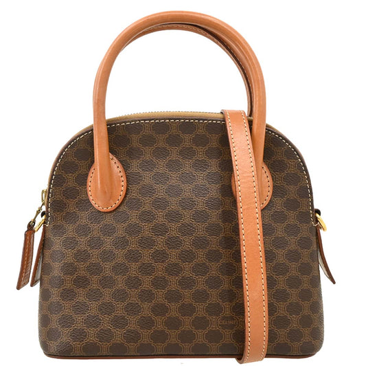 Celine Brown Macadam 2way Shoulder Handbag