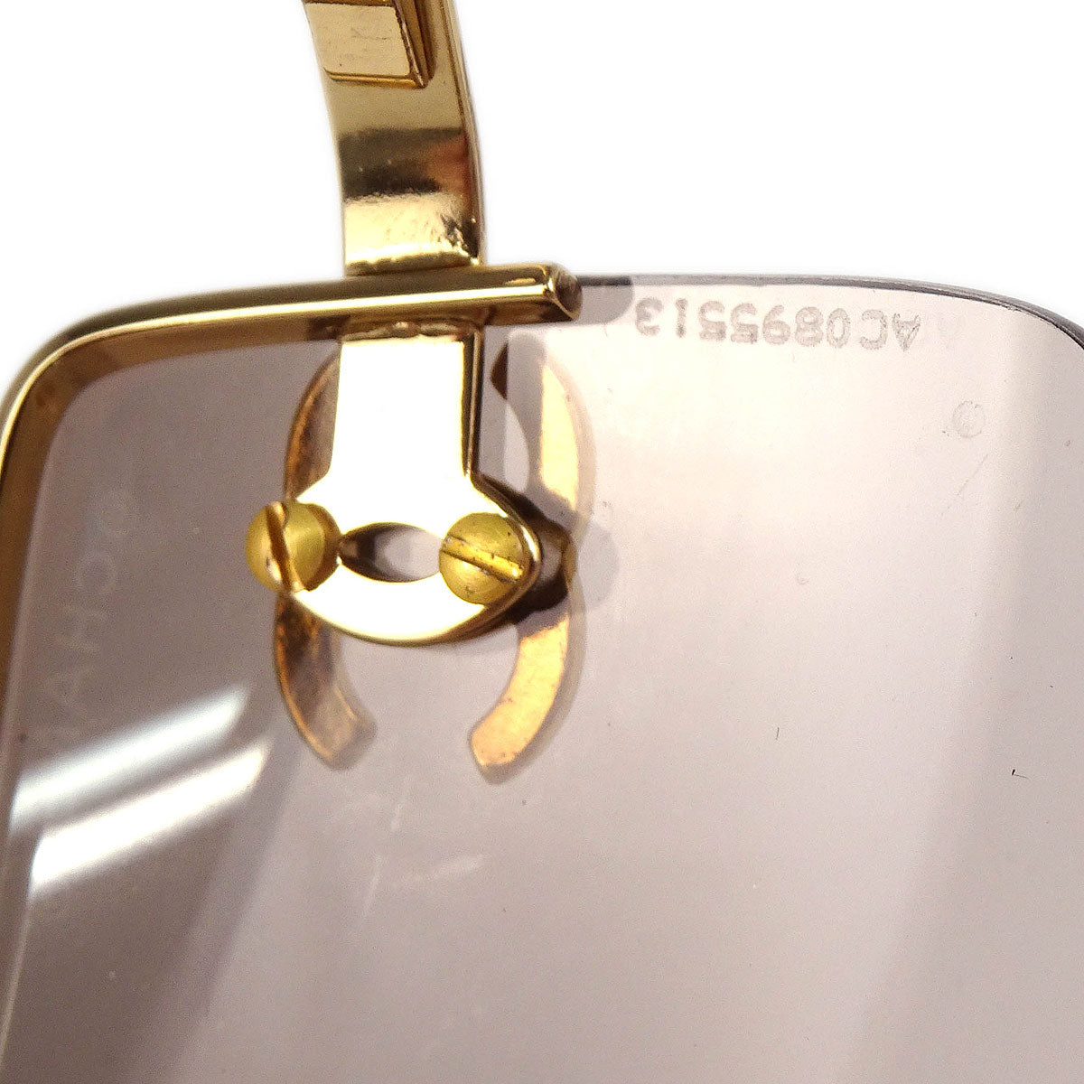 Chanel Sunglasses Eyewear Brown Rhinestone Small Good