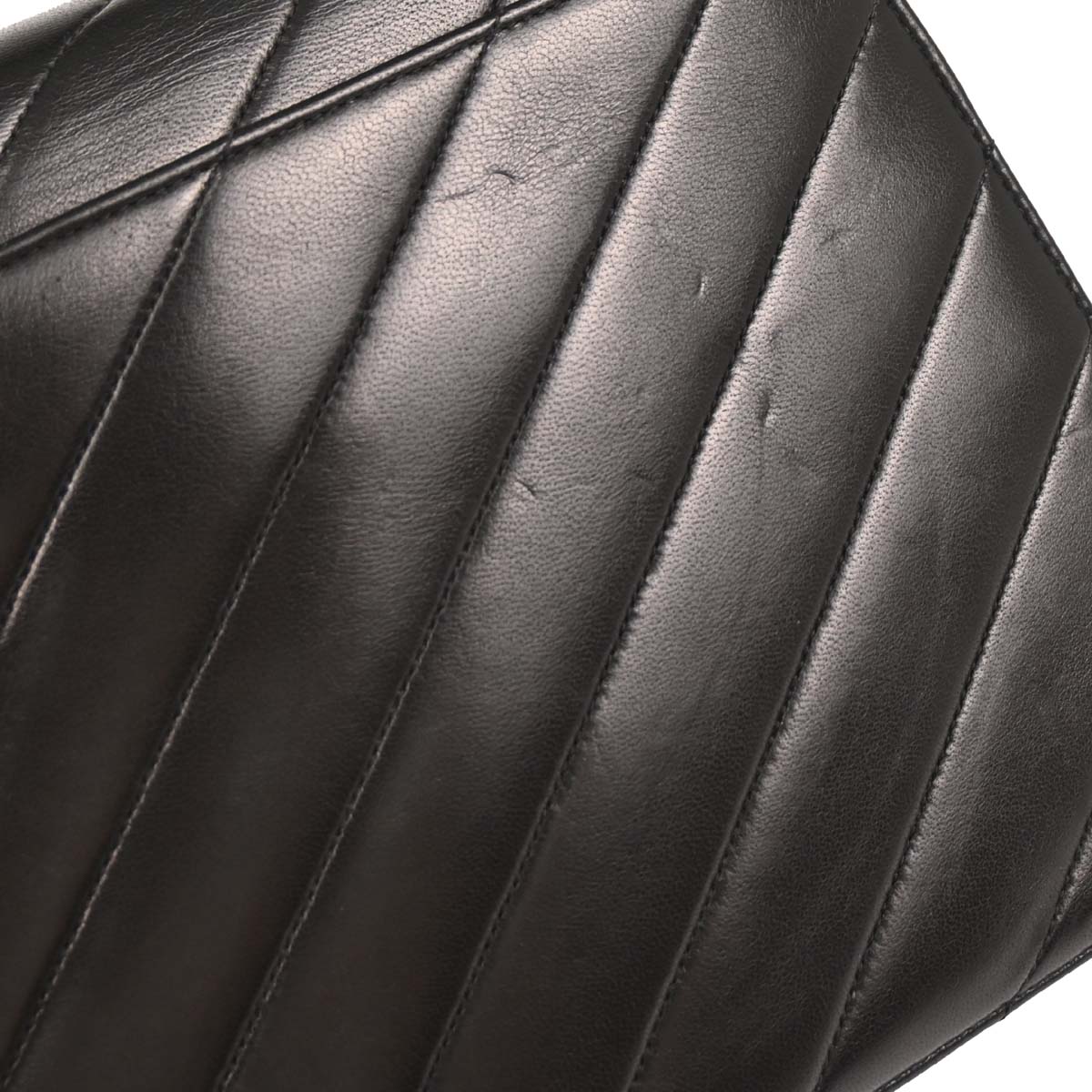 Chanel 1991-1994 Black Lambskin 2way Shoulder Handbag