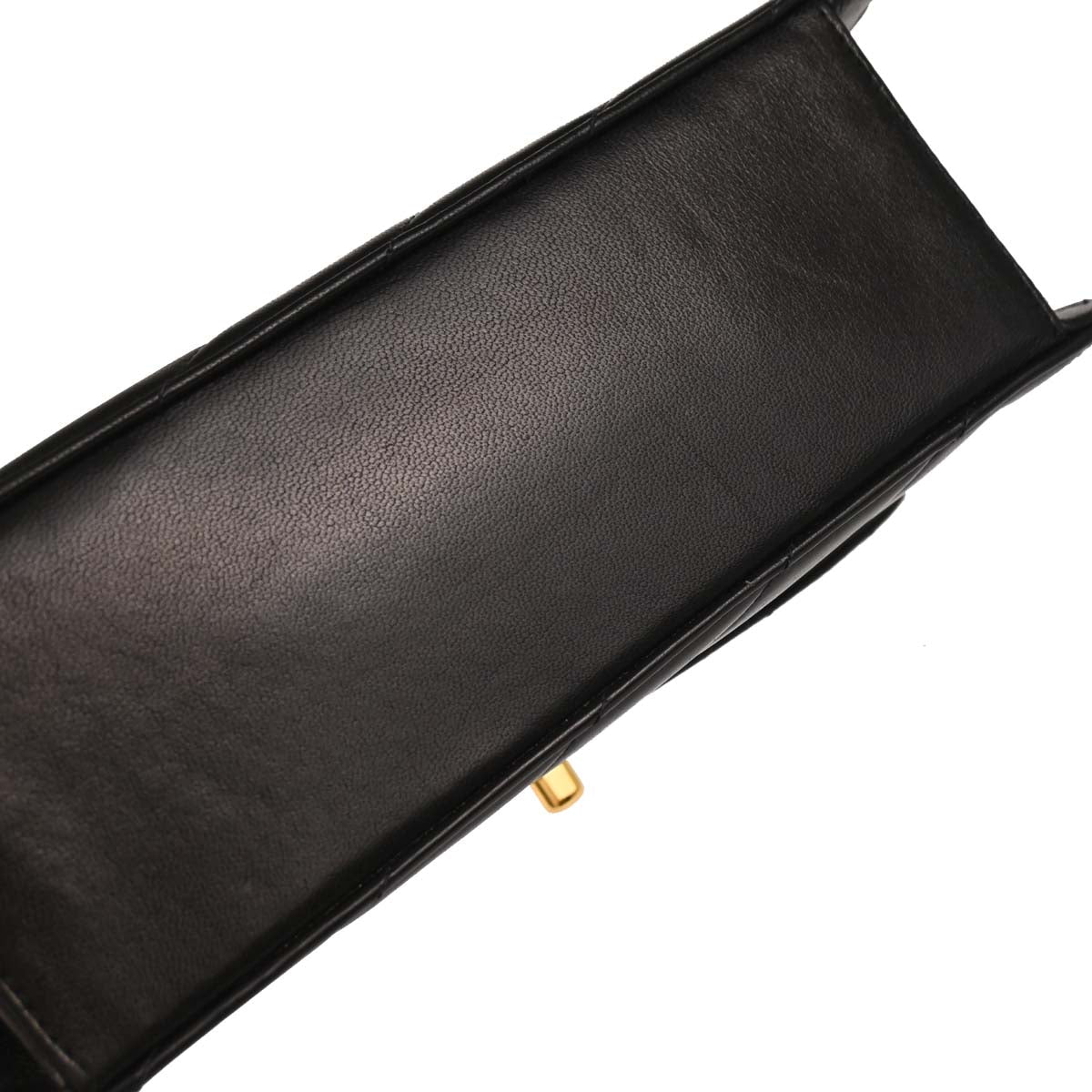 Chanel 1991-1994 Black Lambskin 2way Shoulder Handbag