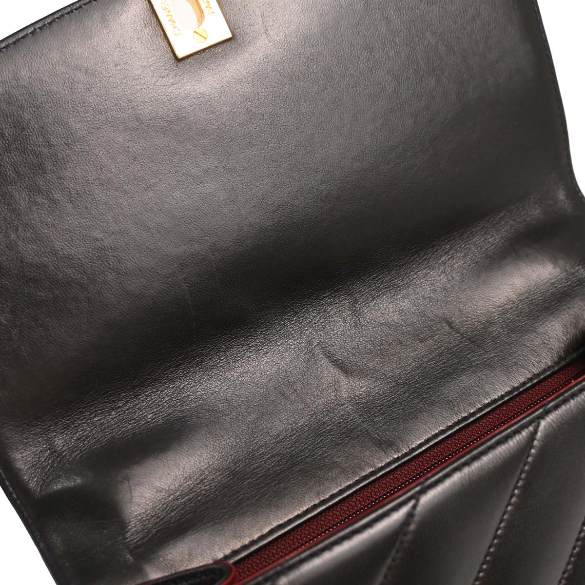 Chanel 1991-1994 Black Lambskin 2way Shoulder Handbag