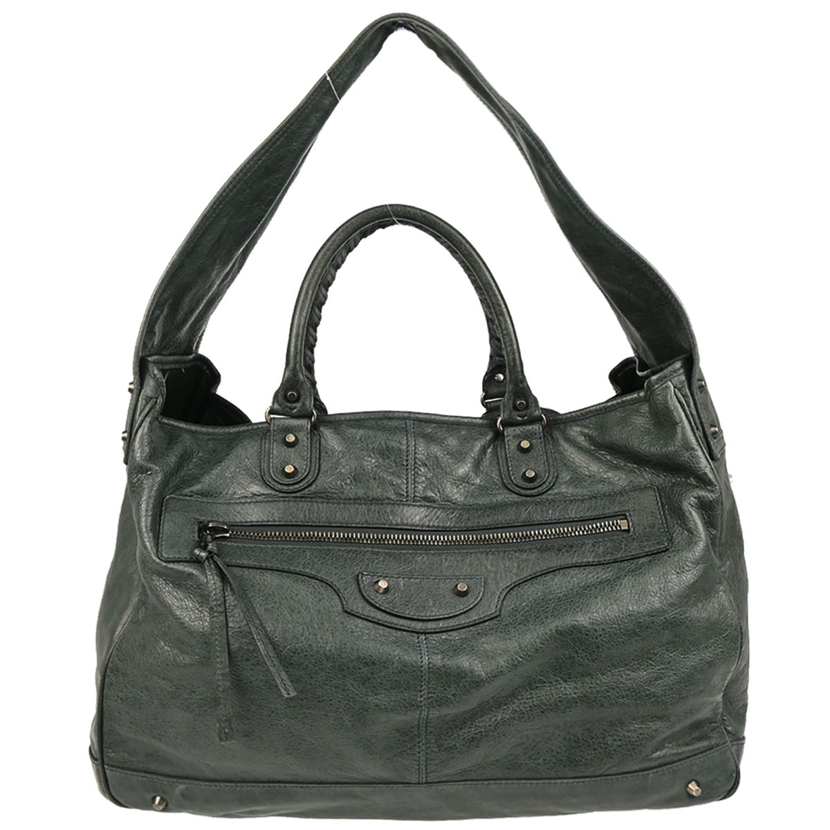 Balenciaga Green Classic Bridge Shoulder Bag Handbag
