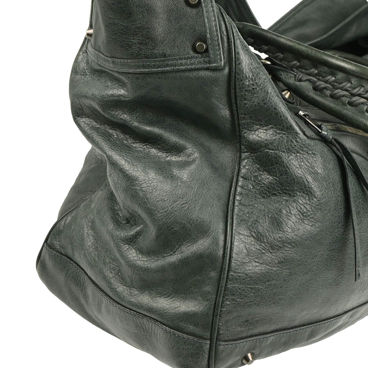 Balenciaga Green Classic Bridge Shoulder Bag Handbag
