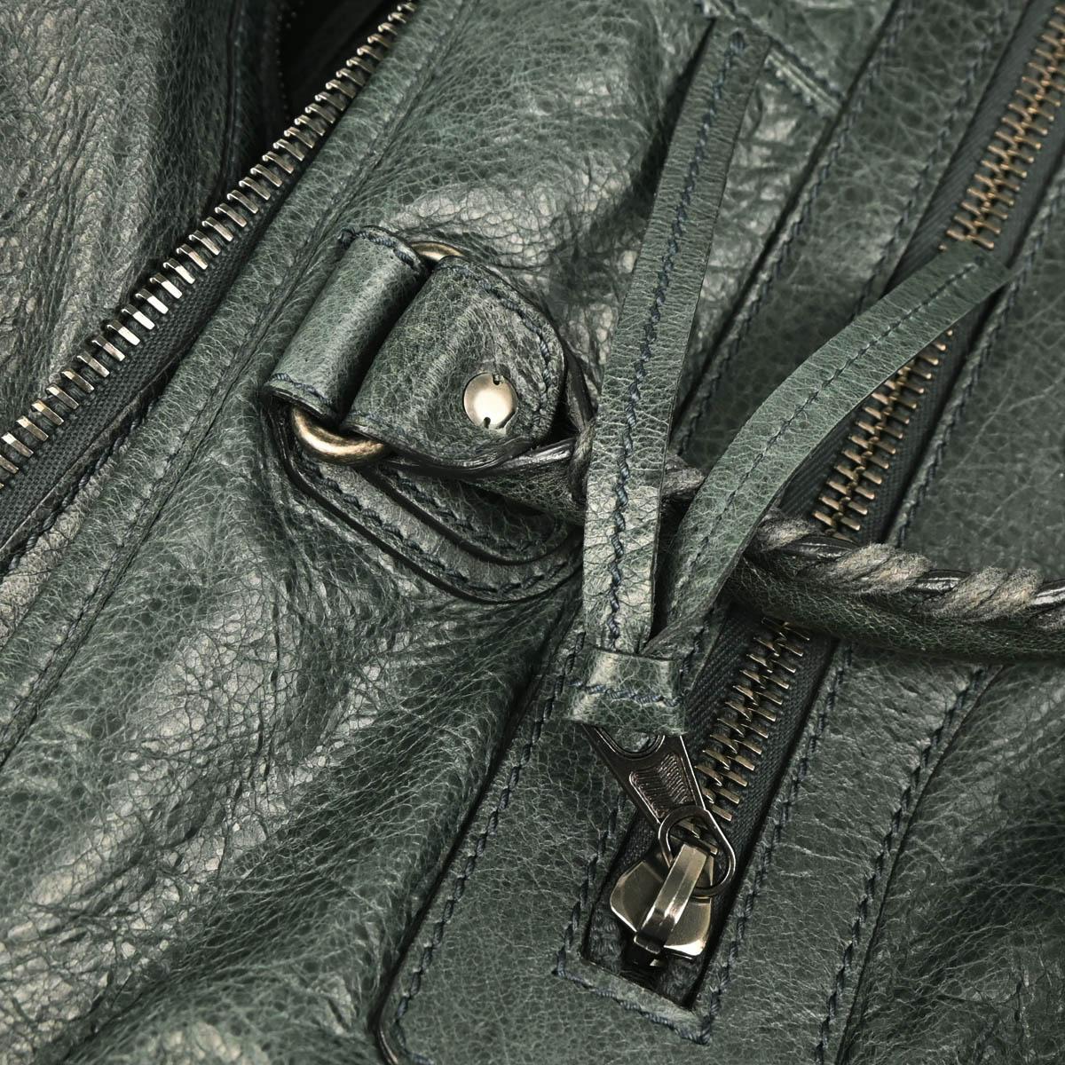 Balenciaga Green Classic Bridge Shoulder Bag Handbag