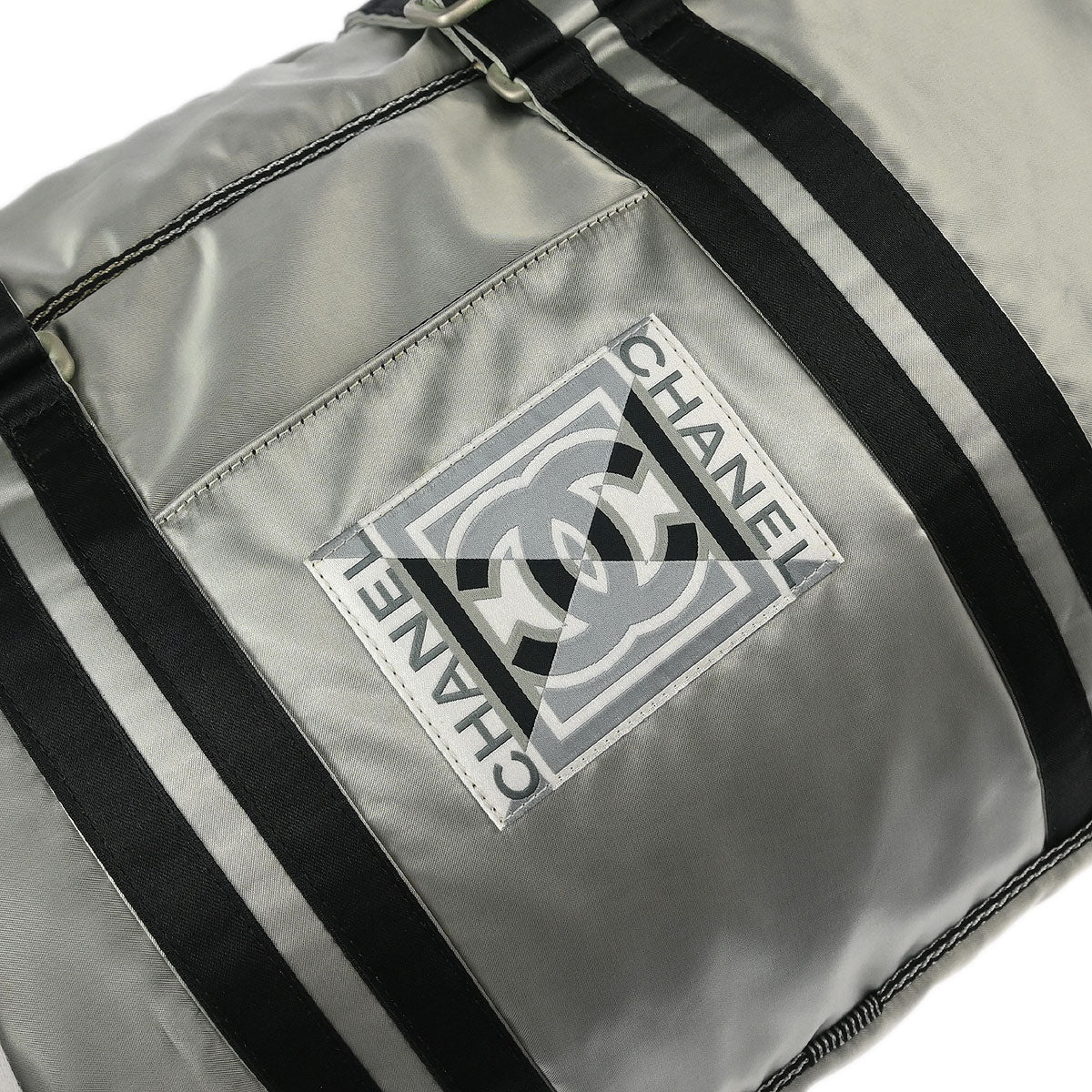 Chanel 2005-2006 Gray Nylon Sport Line Gym Bag