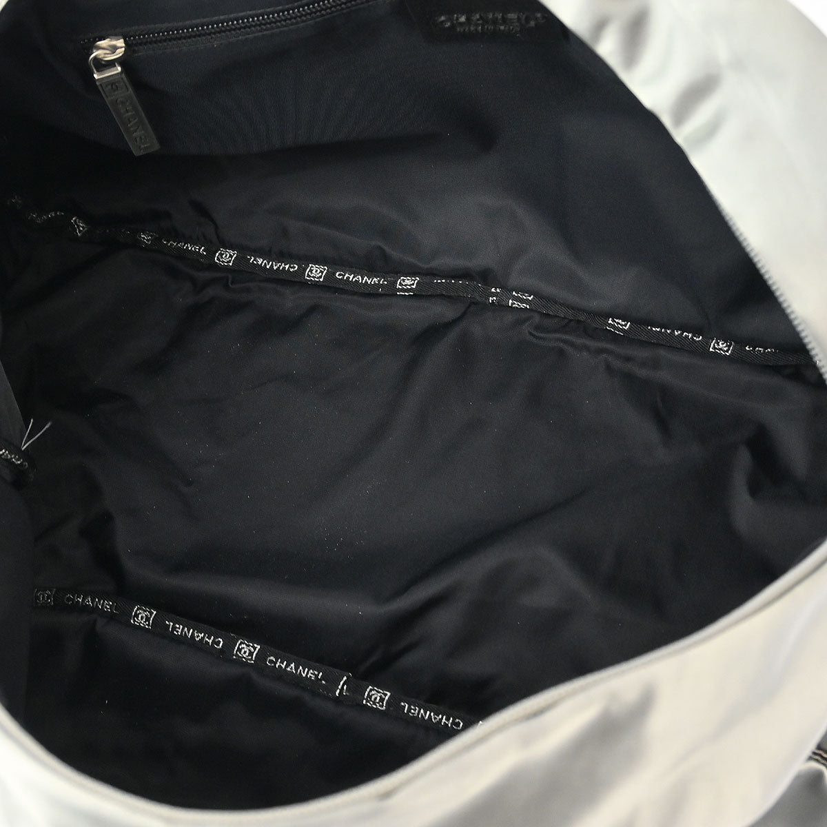 Chanel 2005-2006 Gray Nylon Sport Line Gym Bag