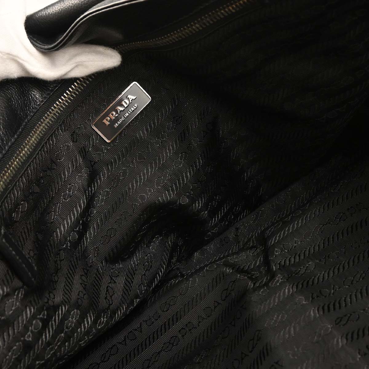 Prada Black Leather Shoulder Bag