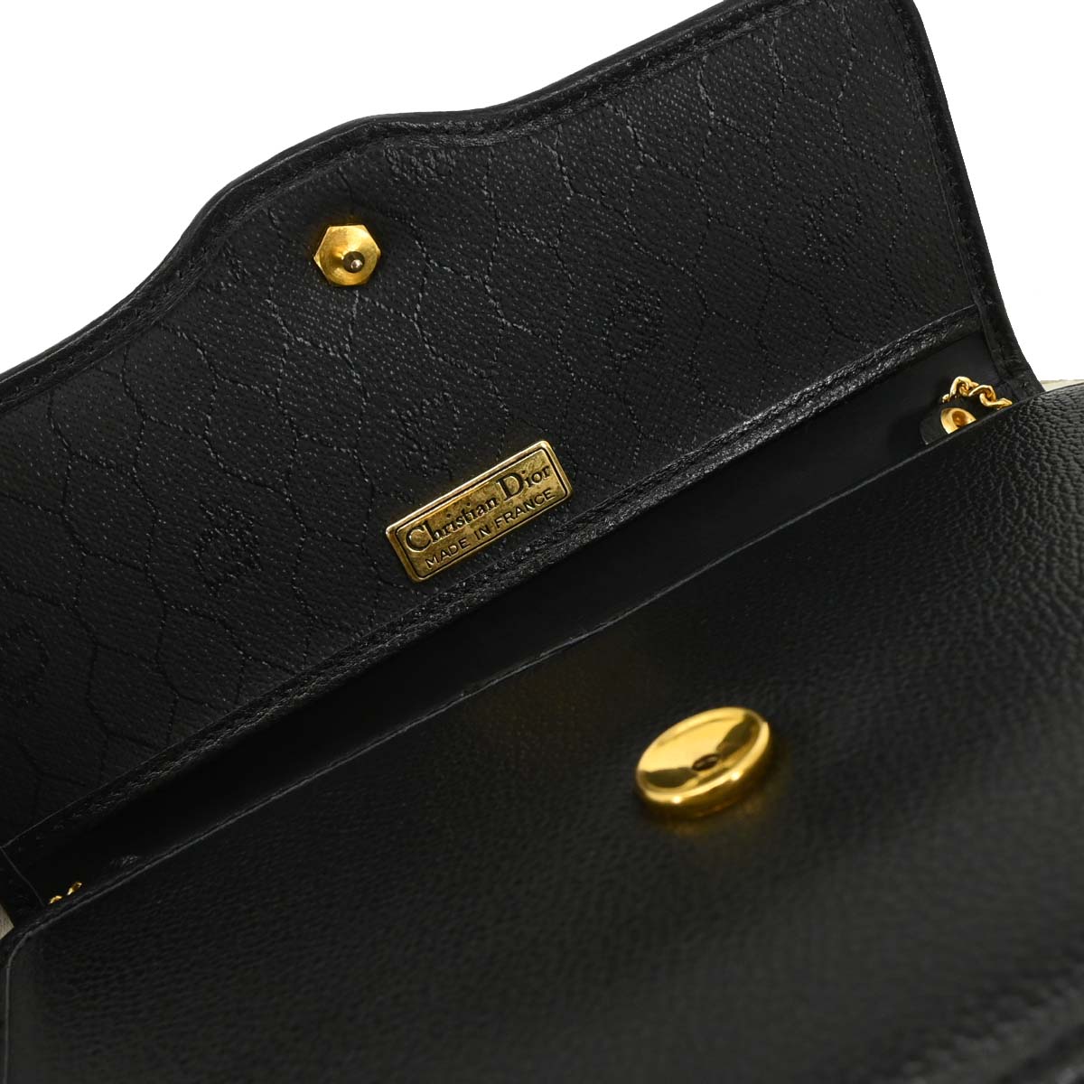 Christian Dior Black Leather Shoulder Bag